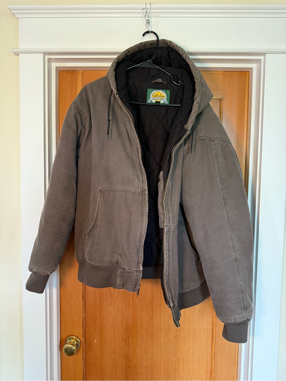 Cabela's Men's Hooded Puffer Jacket in Brown